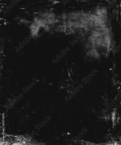Black grunge scratched background, distressed horror scary texture, copy space