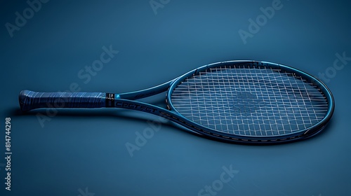 An ultra-HD image of a freshly strung tennis racket, the taut strings and sturdy frame promising control and power with each forehand and backhand stroke. © Muhammad