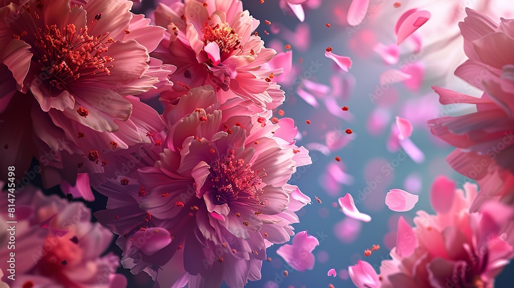 Obraz premium A Beautifully Designed Mother's Day Card Adorned with Flowers