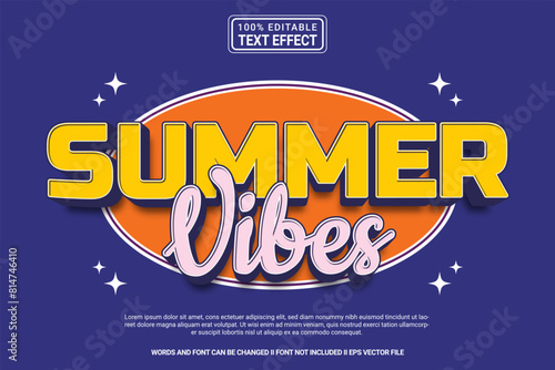 Editable text style effect Summer vibes theme, modren  typography