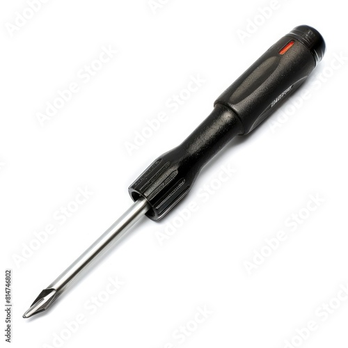 Black screwdriver isolated on white background