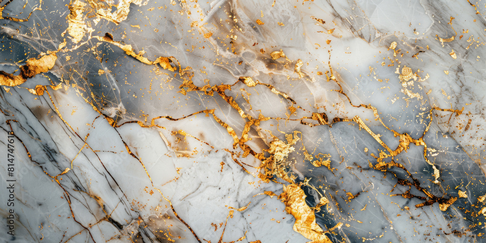 Obraz premium Luxurious Marble Texture with Veins of Gold and Rich Earth Tones