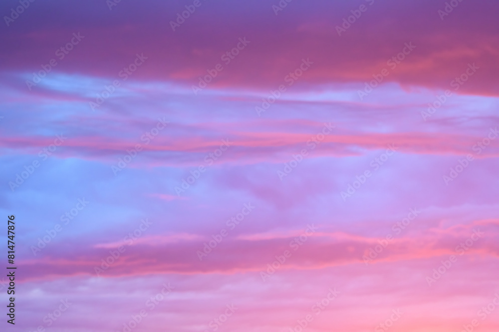 Pink sky with clouds, design element Pink sky with clouds, design element
