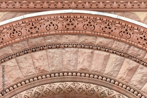 Intricate decoration in colonial arch, Old City Hall, Toronto, Canada