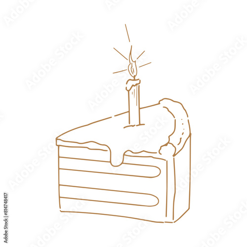 piece of cake drawn