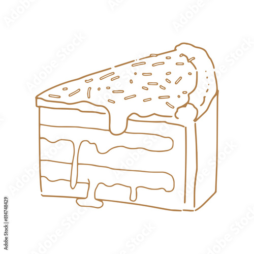 piece of cake drawn
