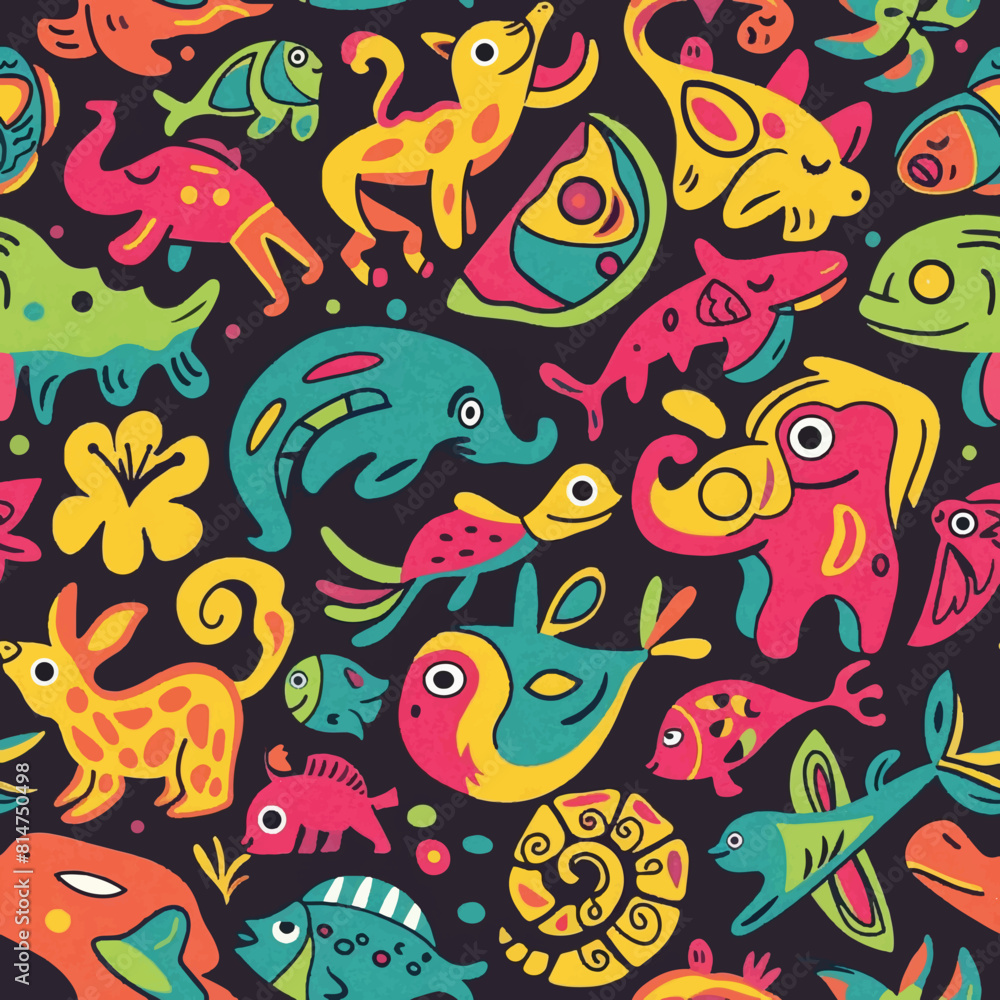 kids room animals, hand-drawn tiled patterns and textures, repeatable tiling shapes for fashion, fabric, design backgrounds, and more. kids room animals, hand-drawn tiled patterns and textures, repeatable tiling shapes for fashion, fabric, design backgrounds, and more.