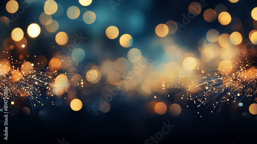 Background of different lights and bokeh. Concept of Christmas and New Year holidays
