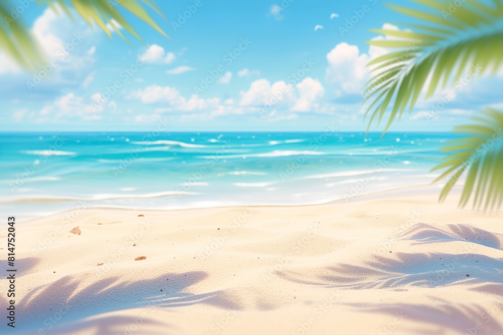 Summer tropical beach and waves Summer tropical beach and waves