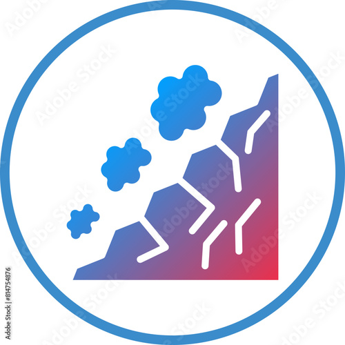 Vector Design Snow Avalanche Icon Style