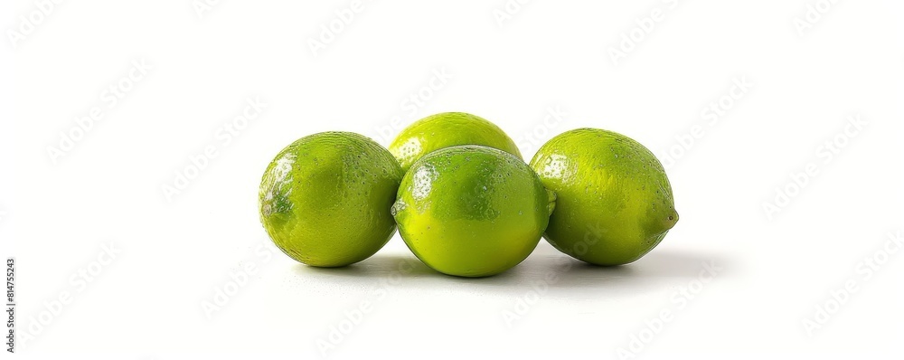 A photo of Lime, isolate on white background. A photo of Lime, isolate on white background.