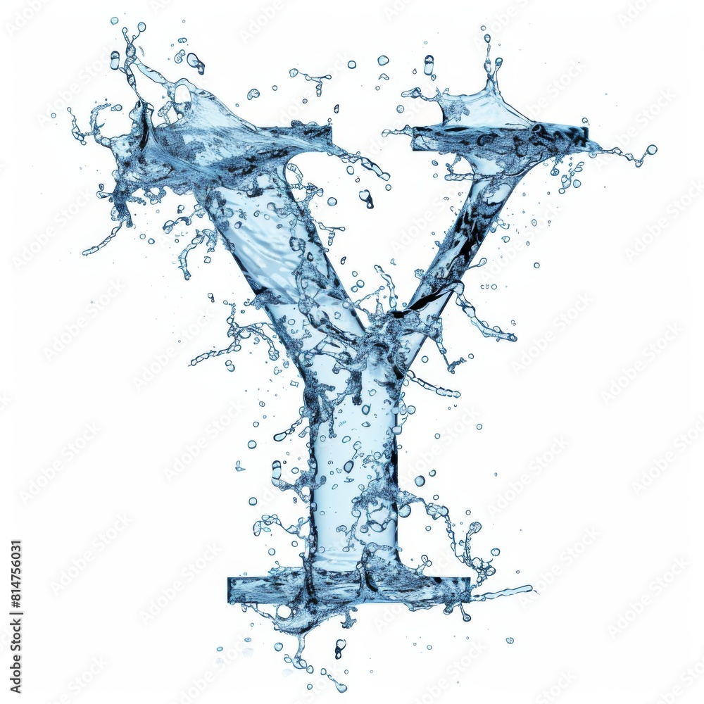 Letter Y. Water splashes alphabet isolated on a white background. Stylish modern alphabet template for educational programs, covers, business cards. Letter Y water splash alphabet isolated on white Letter Y. Water splashes alphabet isolated on a white background. Stylish modern alphabet template for educational programs, covers, business cards. Letter Y water splash alphabet isolated on white