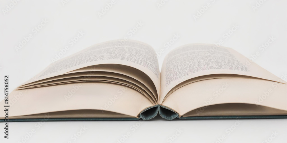 Open book on a white background. Open book on a white background.