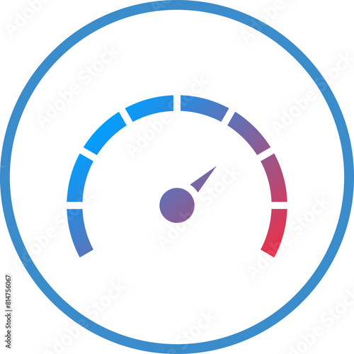Vector Design Tachometer Icon Style