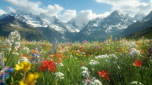 meadow with wildflowers © DracolaX