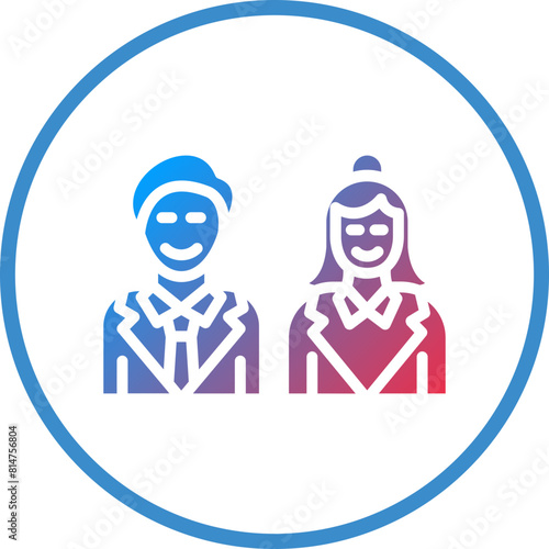 Vector Design Couple Icon Style