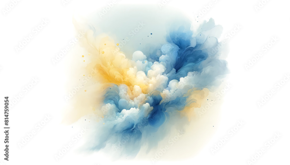 Fototapeta premium summer, blue and yellow spread, invitation card, ad background, graphic design use, overlay