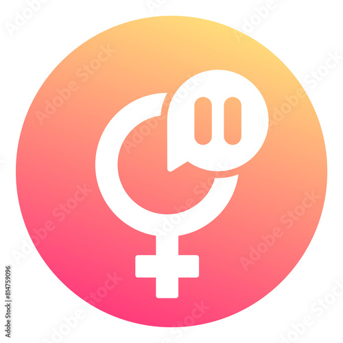 menopause simple icon or sign