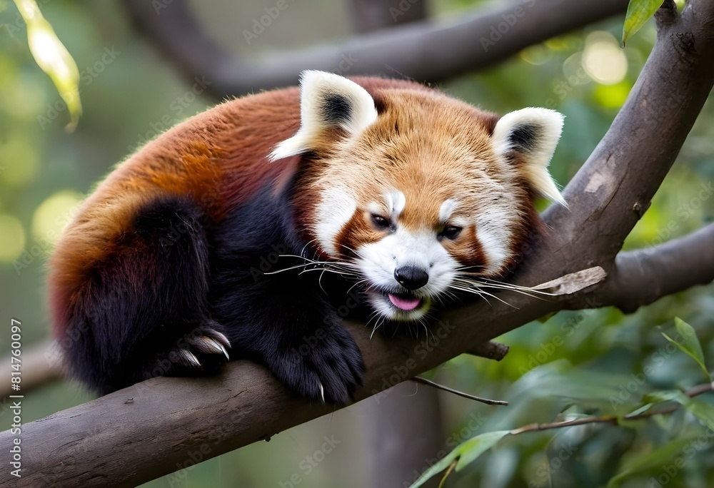 Fototapeta premium The Enigmatic Red Panda: Exploring Asia's Charismatic Carnivore
