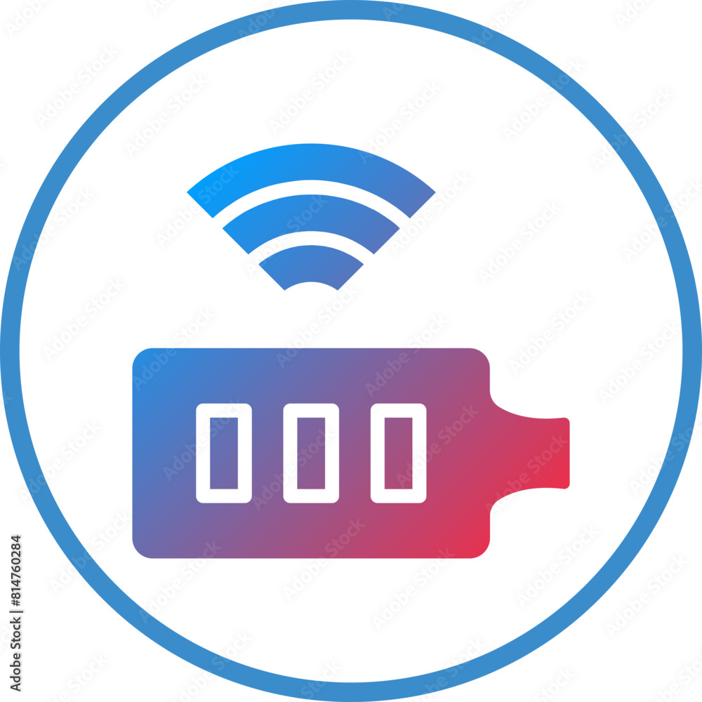 Vector Design Wireles Battery Icon Style