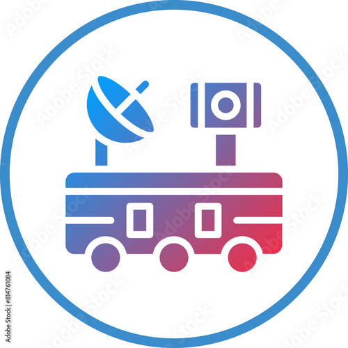 Vector Design Mars Rover Icon Style