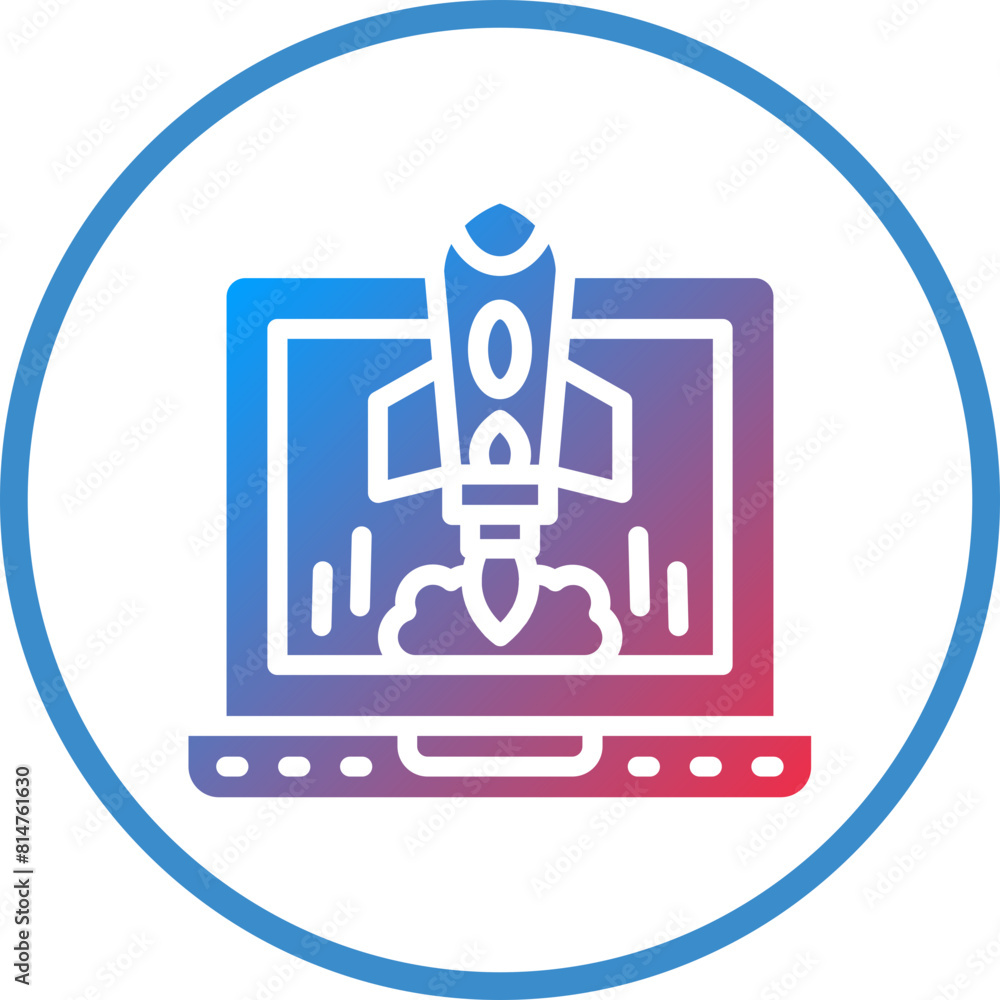 Vector Design Project Launch Icon Style Vector Design Project Launch Icon Style