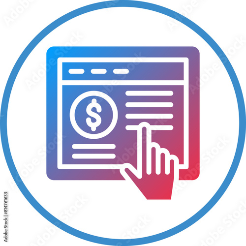 Vector Design Pay Per Click Icon Style