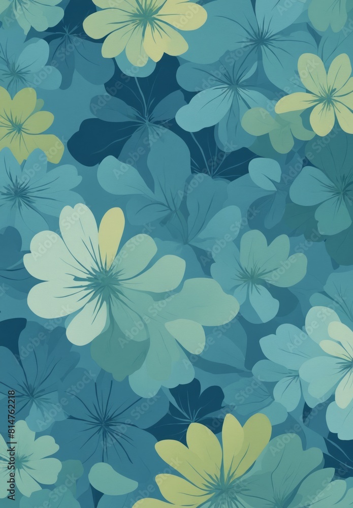Teal Floral Pattern Teal Floral Pattern