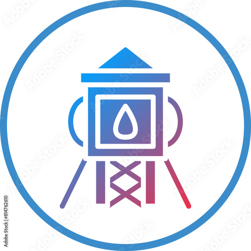 Vector Design Water Tower Icon Style © designing ocean