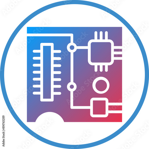 Vector Design Pcb Board Icon Style
