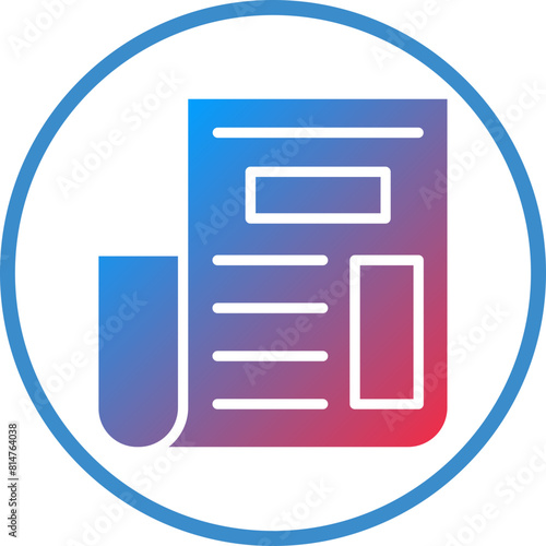 Vector Design Newspaper Icon Style