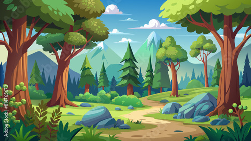 seamless-cartoon-forest-landscape--hand-draw-with