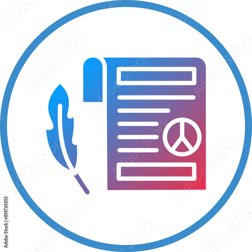 Vector Design Peace Treaty Icon Style