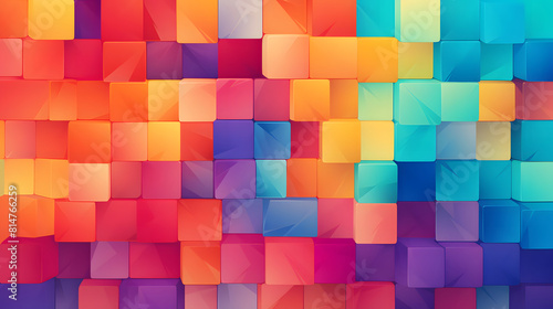 abstract block colorful playful pattern geometric shapes design poster background