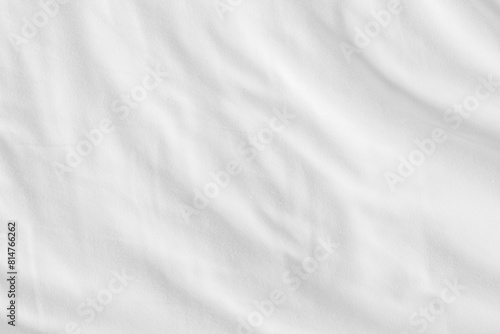 Close up white wrinkled fabric texture rippled surface  Soft focus.