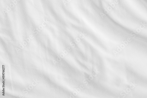 Close up white wrinkled fabric texture rippled surface  Soft focus.