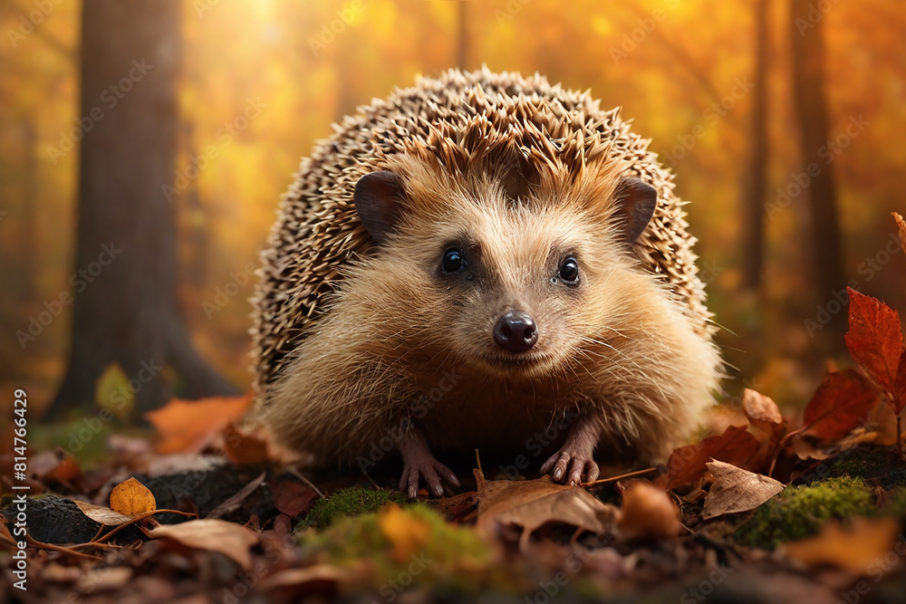 hedgehog in the forest hedgehog in the forest