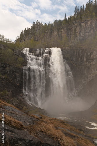 View of Skjervsfossen in Norway