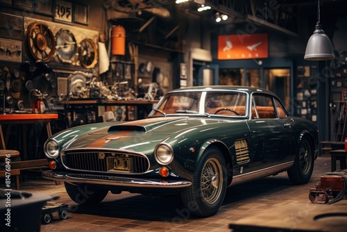 Historic car in the Museum of Science and Technology.