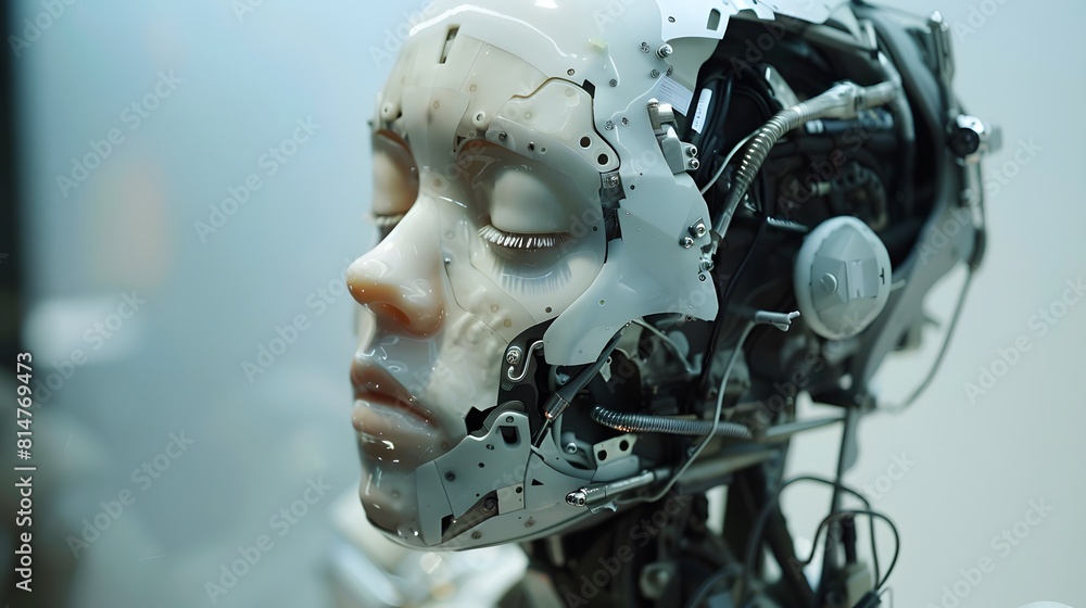 The robot's face, sad because of its useless power, was left behind. The robot's face, sad because of its useless power, was left behind.