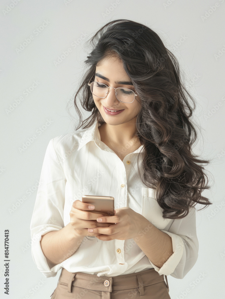 Young indian woman using smartphone Young indian woman using smartphone