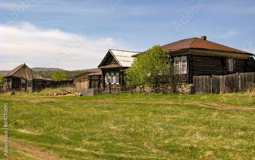 The old village of Aleksandrovka on the Yuryuzan River, Katav-Ivanovo district, Chelyabinsk region, eco-village
