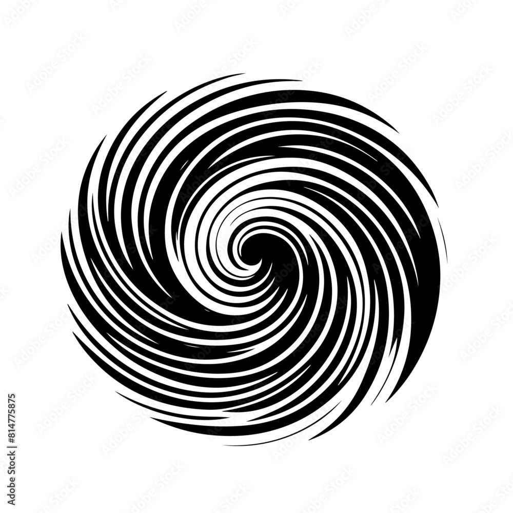 Abstract spirals , Vortex swirl motion elements, rotating spirals simple minimal vector black color silhouette Abstract spirals , Vortex swirl motion elements, rotating spirals simple minimal vector black color silhouette