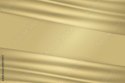 Vector texture of silk, satin, drapery fabric on luxurious background. Portiere, curtain of light golden color