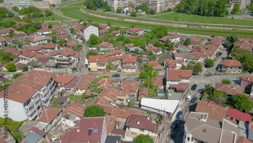 aerial view of area of Kargona Yambol Bulgaria 