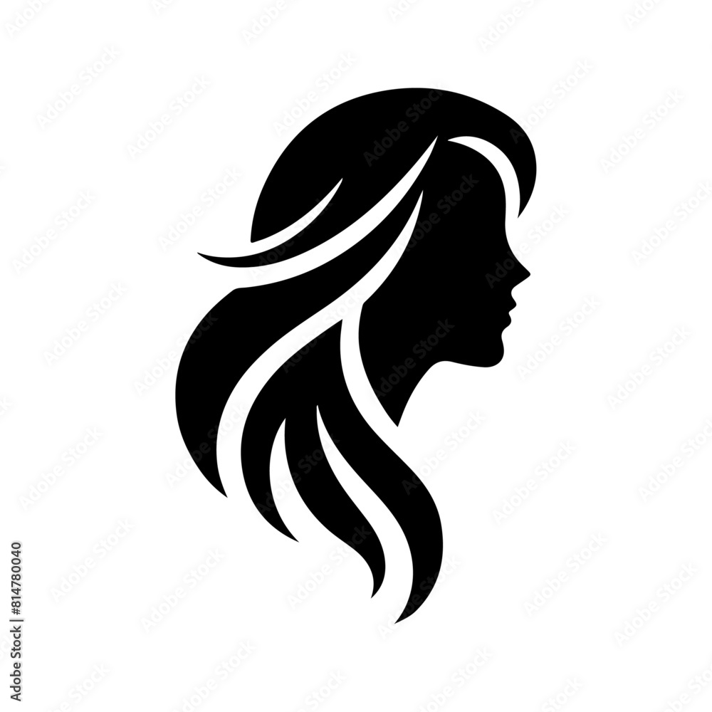 Hair logo simple vector art silhouette Hair logo simple vector art silhouette