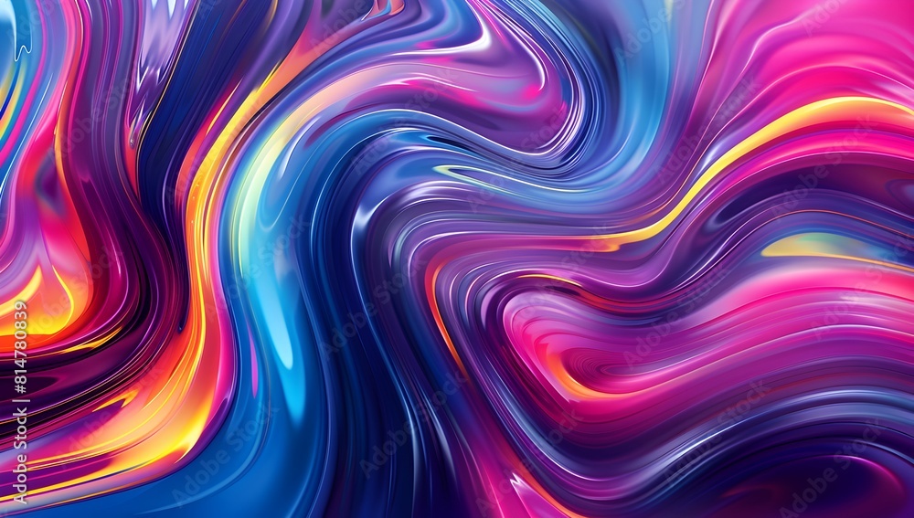 Vibrant colorful abstract background with wavy lines and shapes, 3D rendering illustration of a colorful gradient with curved lines and swirls for design elements, in the style of purple pink and blue Vibrant colorful abstract background with wavy lines and shapes, 3D rendering illustration of a colorful gradient with curved lines and swirls for design elements, in the style of purple pink and blue