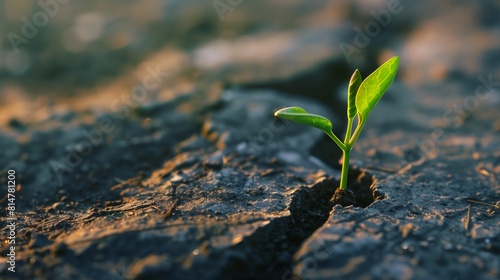 Life Finds a Way: Plant Seedling Triumph Over Concrete