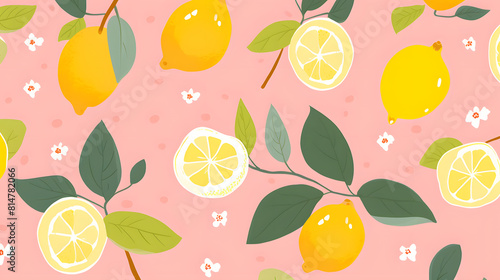 Digital lemons minimalist illustrator abstract graphic poster background