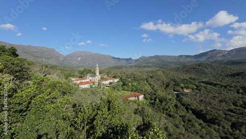 Panoramic View of Caraca Sanctuary in Minas Gerais, Brazil